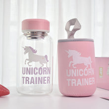 Load image into Gallery viewer, Unicorn Glass Water Bottle